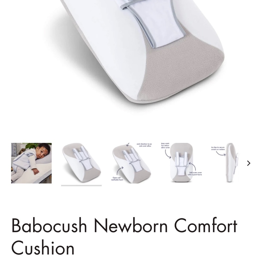 Newborn Comfort Cushion - White and Gray